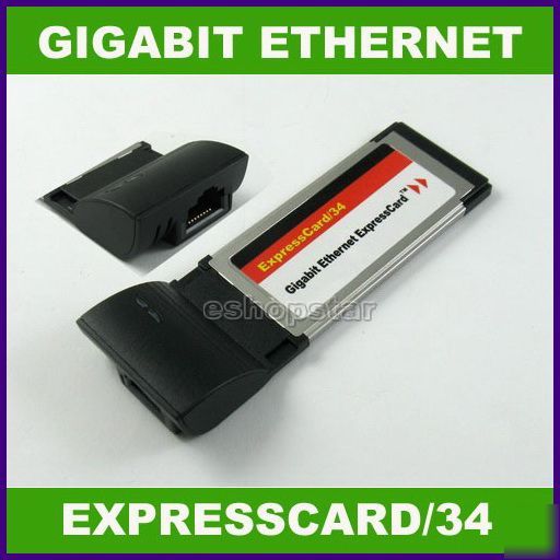Laptop 10/100/1000 base-t gigabit expresscard 34MM rj-4