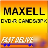 Maxell dvd-r camds/3PK double sided 2.8GB 8CM write 3