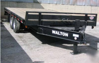 New 18' bumper hitch flatbed walton trailer 14,000#