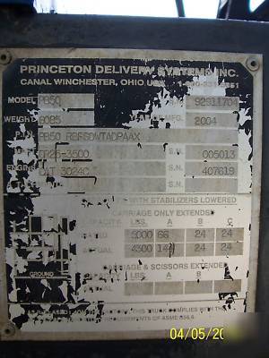 Princeton PB50 piggy back forklift '04 mdl best price 