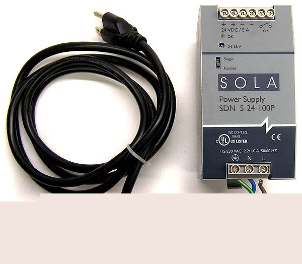 Sola sdn 5-24-100P hevi-duty 120W dc-power supply cord