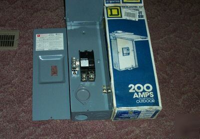 Square d 200 amp outdoor circut breaker