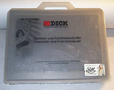 Vintage f-dick vegetable & fruit carving set w/ case