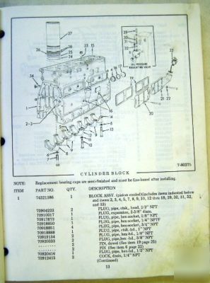 Fiat allis 745-c wheel loader parts book catalog