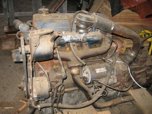 Ford 4 cyl industrial diesel engine , used , runs good