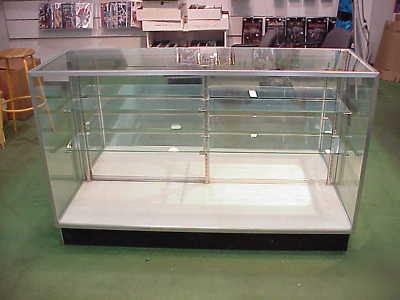 Full vision mirror back display cases