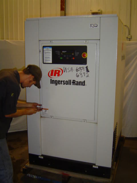 Ingersoll rand electric air compressor 20K loaded hours