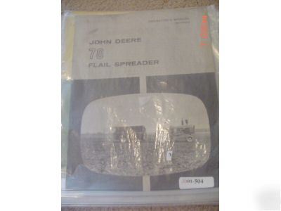 John deere jd 70 flail spreader operators manual