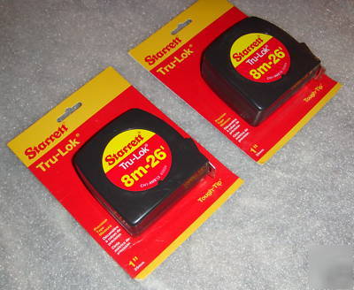 New starrett tru-lok tape measure pair 26FT - 