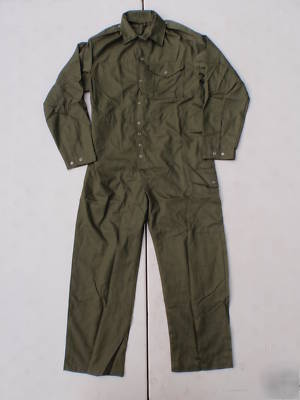 Overalls, mens, olive green, 170/100 (h 5'7