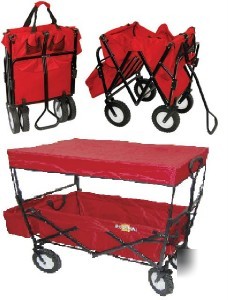 Portable travel garden kids hauling folding wagon cart