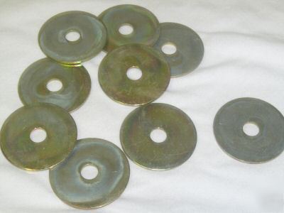 Steel flat washers 1.589 x .340 x .064 plated 10/lot