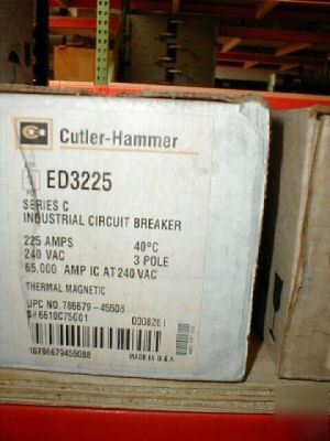 New ED3225 3P 225A 240VAC cutler hammer breaker 