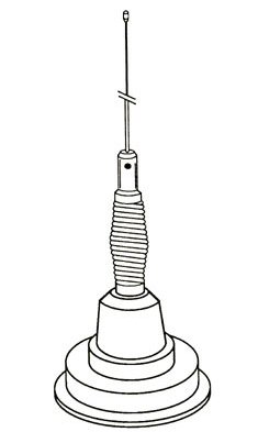 New hustler IC100S magnetic mount cb radio antenna 