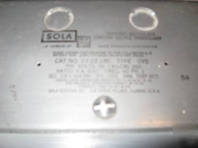 Sola 500 w isolation transformer,voltage/surge control