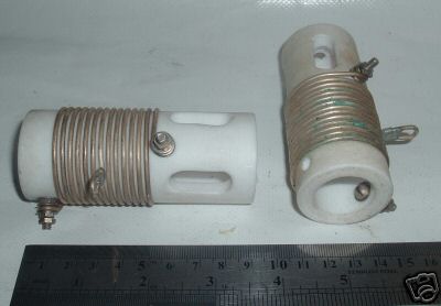 Teflon ftoroplast coil pa cw ham radio 8 turns lot of 2